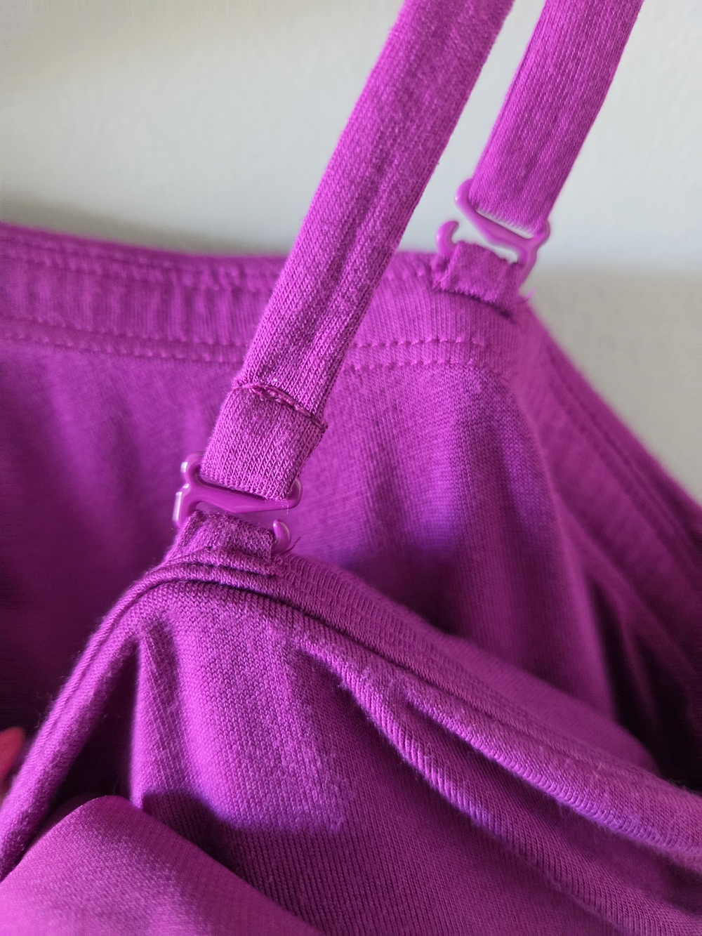 One-Shoulder Ruffle Top in Bright Magenta - Picture 4 of 5